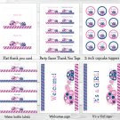 Mod Pink Turtle Mom And Baby Printable Baby Shower Party Package #A286