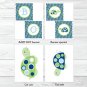 Mod Green Turtle Mom And Baby Printable Baby Shower Party Package #A126