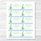 Mod Elephant Giraffe Jungle Printable Baby Shower Diaper Raffle Tickets #A113