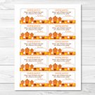 Lil Pumpkin Autumn Fall Harvest Printable Baby Shower Diaper Raffle Tickets #A248