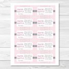 Modern Pink Chevron Printable Baby Shower Diaper Raffle Tickets #A127