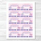 Pink Purple Butterfly Garden Printable Baby Shower Diaper Raffle Tickets #A220