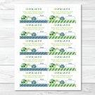 Mod Green Turtle Mom And Baby Printable Baby Shower Diaper Raffle Tickets #A126
