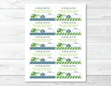 Mod Green Turtle Mom And Baby Printable Baby Shower Diaper Raffle Tickets #A126