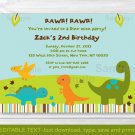 Baby Dinosaurs Printable Birthday Invitation Editable PDF #A140