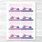 Mod Pink Turtle Mom And Baby Printable Baby Shower Book Request Cards #A286