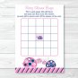 Mod Pink Turtle Mom And Baby Printable Baby Shower Bingo Cards #A286
