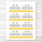 Sweet Little Bumble Bee Printable Baby Shower Book Request Cards #A134