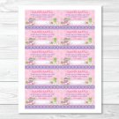 Pink Turtle Stacked Frog Printable Baby Shower Diaper Raffle Tickets #A217