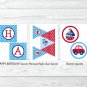 Transportation Car Truck Sailboat Airplane Printable Birthday Party Package #A297
