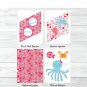 Pink Under The Sea Printable Baby Shower Party Package #A262
