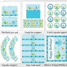 Under The Sea Octopus Crab Whale Nautical Printable Birthday Party Package #A316