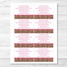 Pink Cheetah Print Printable Baby Shower Book Request Cards #A251