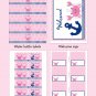 Pink Crab Nautical Printable Baby Shower Party Package #A121