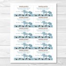 Blue Polka Dot Elephant Jungle Printable Baby Shower Diaper Raffle Tickets #A115