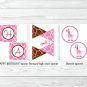 Pink Giraffe Printable Birthday Party Package #A329