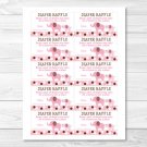 Pink Polka Dot Elephants Printable Baby Shower Diaper Raffle Tickets #A188