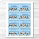 Sports Football Baseball Soccer Printable Baby Shower Book Request Cards #A119
