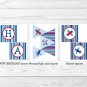 Little Aviator Airplane Blue Red Printable Birthday Party Package #A155