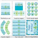Under The Sea Octopus Turtle Nautical Printable Birthday Party Package #A334