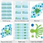 Under The Sea Octopus Turtle Nautical Printable Birthday Party Package #A334