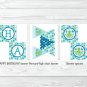 Under The Sea Octopus Turtle Nautical Printable Birthday Party Package #A334