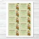 Jungle Animals Safari Friends Printable Baby Shower Diaper Raffle Tickets #A169