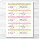 Sweet Baby Bird Printable Baby Shower Diaper Raffle Tickets #A266