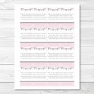 Modern Pink Chevron Printable Baby Shower Book Request Cards #A127