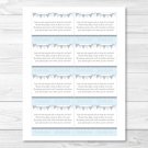 Modern Baby Blue Chevron Printable Baby Shower Book Request Cards #A260