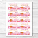Pink Pumpkin Fall Harvest Printable Baby Shower Diaper Raffle Tickets #A337