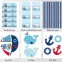 Pirate Monkey Nautical Whale Printable Birthday Party Package #A306