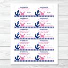 Pink Crab Nautical Under The Sea Printable Baby Shower Diaper Raffle Tickets #A121