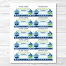 Sail Away Sailboat Nautical Green Printable Baby Shower Diaper Raffle Tickets #A210