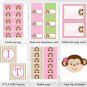 Lil Monkey Girl Jungle Safari Printable Baby Shower Party Package #A270