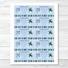 Lil Aviator Airplane Printable Baby Shower Diaper Raffle Tickets #A112