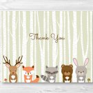 Woodland Animals Thank You Card Printable #A191