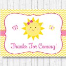 You Are My Sunshine Party Favor Thank You Tags #A261