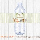 Woodland Animals Water Bottle Labels Printable Editable PDF #A191