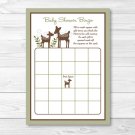Woodland Deer Baby Shower Bingo Cards Printable #A131