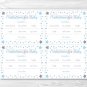Blue Twinkle Star Baby Shower Baby Predictions Game Cards Printable #A362