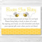 Bumble Bee Baby Shower Book Request Cards Printable #A359