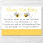 Bumble Bee Baby Shower Book Request Cards Printable #A359