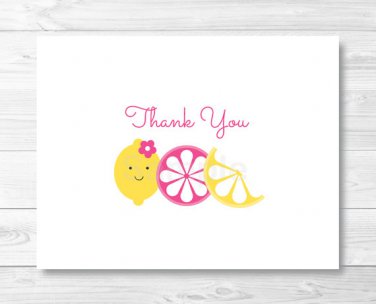 Pink Lemonade Thank You Card Printable #A303