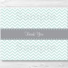 Green Chevron Thank You Card Printable #A364