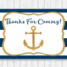 Nautical Gold Anchor Party Favor Thank You Tags #A365