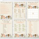 Woodland Animals Baby Shower Games Pack - 6 Printable Games #A191