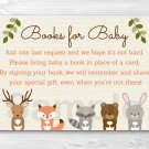 Woodland Forest Animals Baby Shower Book Request Cards Printable #A191