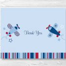 Airplane Thank You Card Red And Blue Printable #A155