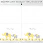 Yellow & Grey Elephant Thank You Card Printable #A234